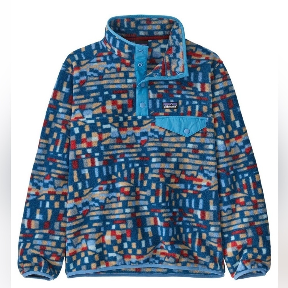 NWT Patagonia Kids Lightweight Synchilla Snap-T Fleece Pullover M 10 Fitz Roy